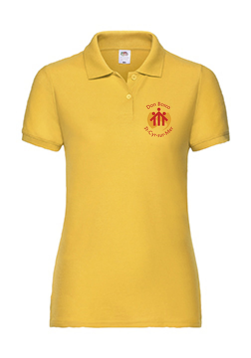 Polo Jaune Manches Courtes Femme Don Bosco