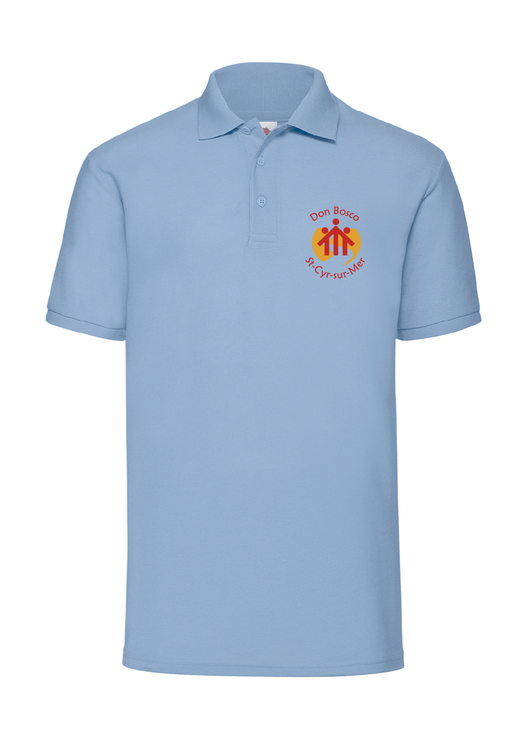 Polo bleu ciel Manches Courtes Homme Don Bosco