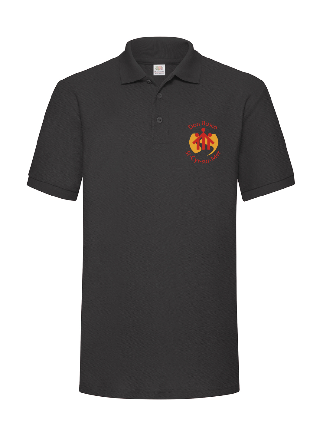Polo Noir Manches Courtes Homme Don Bosco