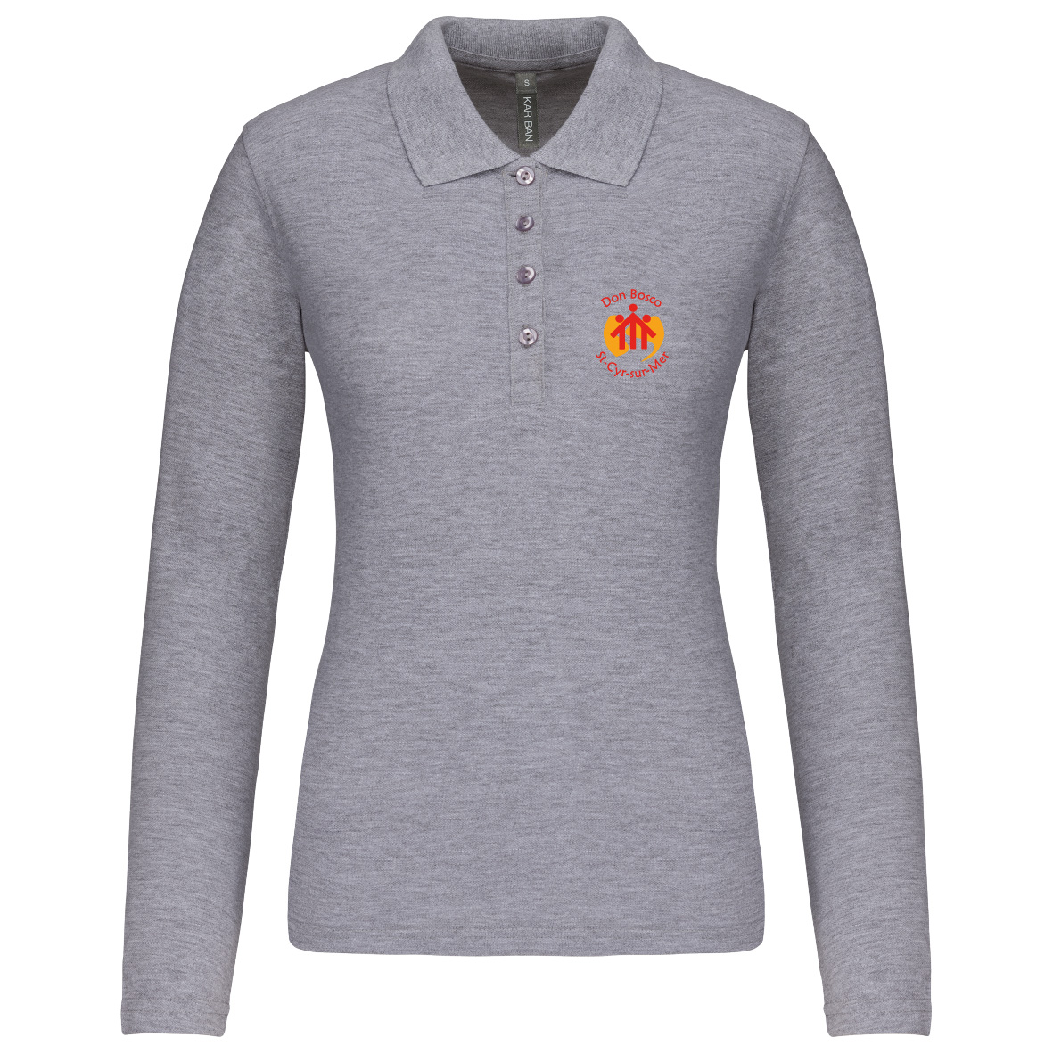 POLO MANCHES LONGUES FEMME DON BOSCO OXFORD GREY