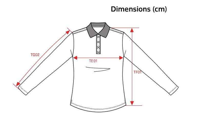 Cette image permet de prendre les mesures du vêtement et de trouver la bonne taille.