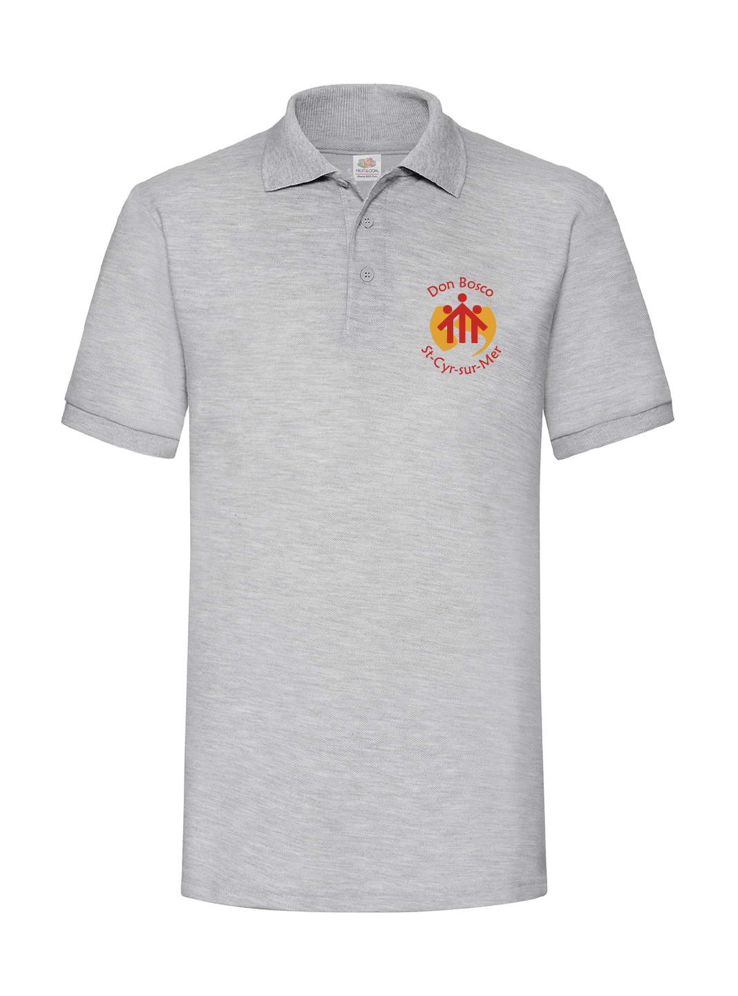 Polo Gris chiné Manches Courtes Homme Don Bosco