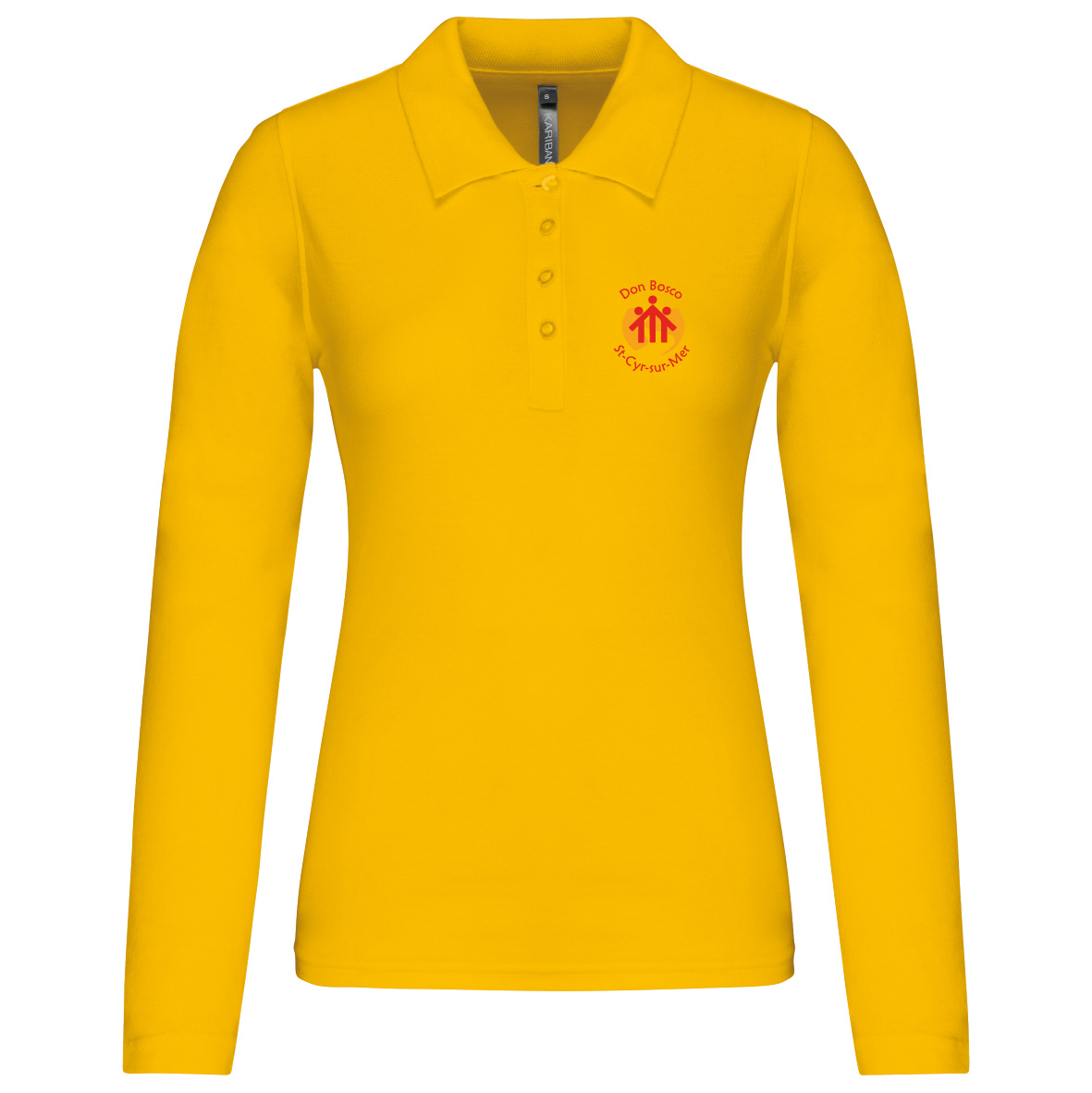 POLO MANCHES LONGUES FEMME DON BOSCO JAUNE