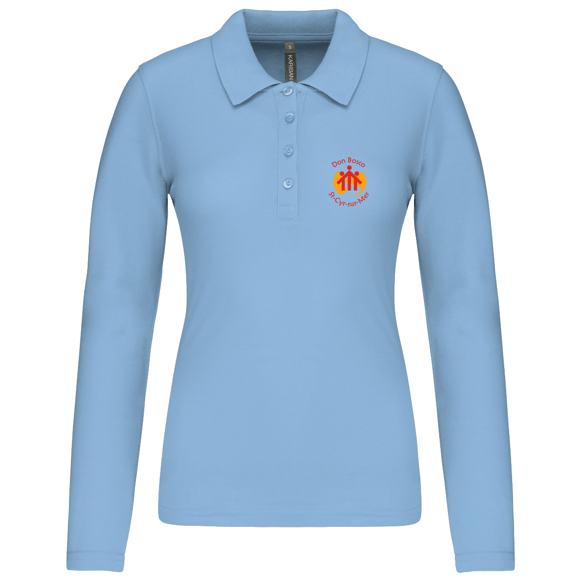 POLO MANCHES LONGUES FEMME DON BOSCO SKY BLUE