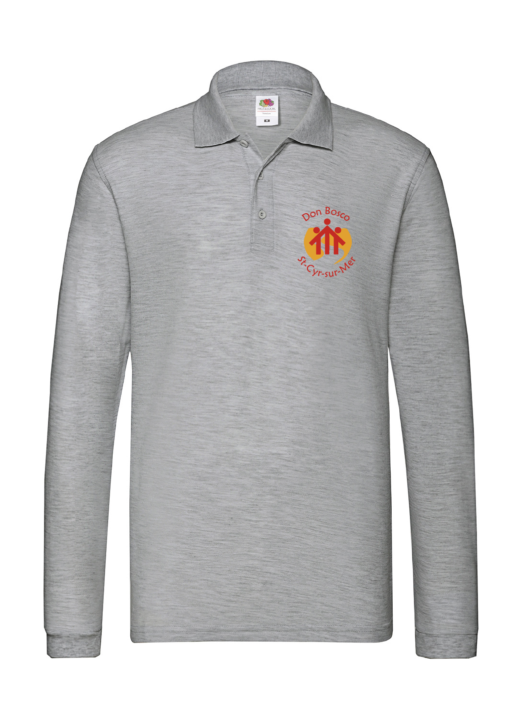 Polo Gris chiné Manches Longues Adulte Don Bosco