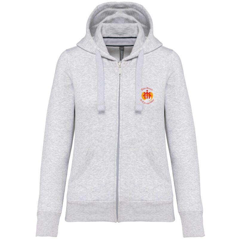 Sweat-shirt zippé capuche femme Don Bosco
