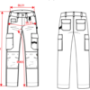 Pantalon de travail bicolore homme - Thumbnail Image 7