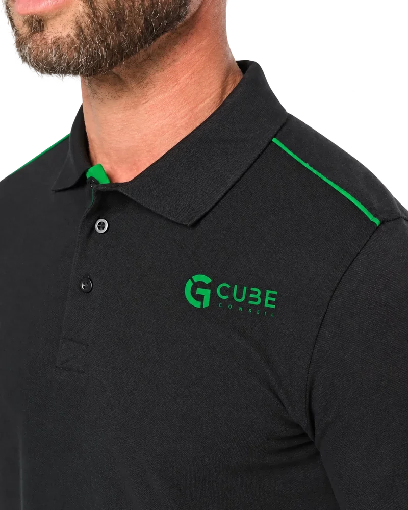 Polo Day To Day contrasté manches courtes homme G-Cube